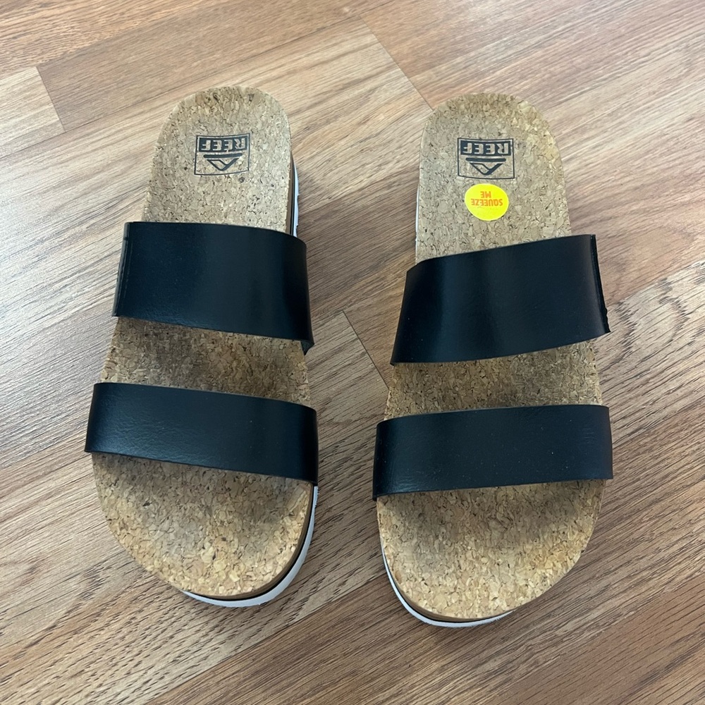 Reef Black Synthetic Sandals